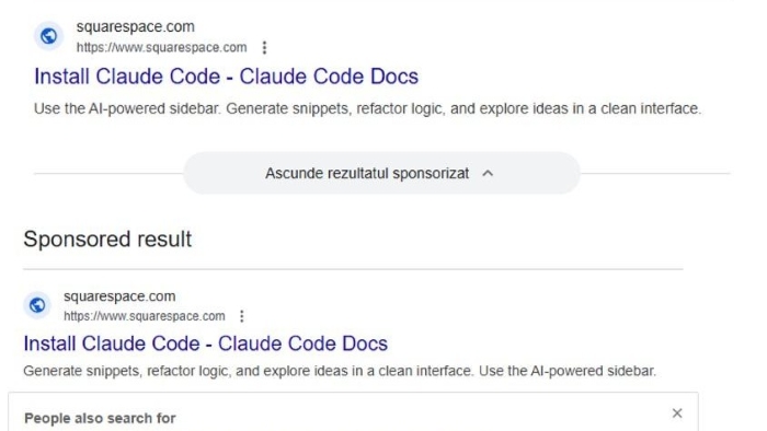 Das Bild zeigt Internet-Suchresultate in blauer und schwarzer Schrift vor einem weissen Hintergrund.