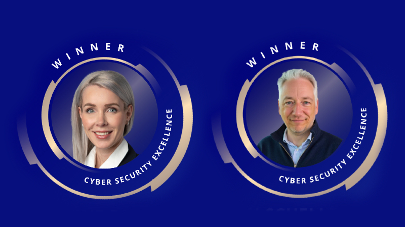 Cybersecurity Excellence: Christine Fahlberg (links), Head CISO & IT Risk Management bei Swisscard AECS, und Silvan Schellenberg, CISO Switzerland von der UBS. (Source: zVg)