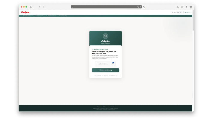 Gefälschte Hotelplan E-Mail mit Reisebestätigung 
