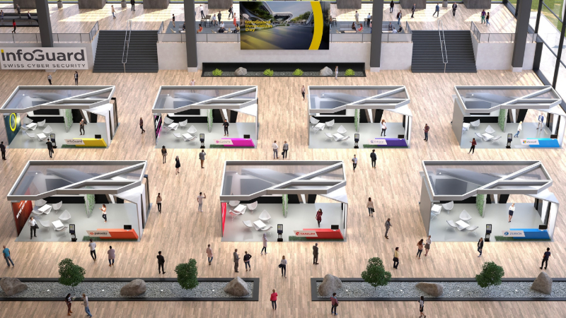 Zum Event gehört auch ein virtueller Messebereich. (Source: Screenshot)