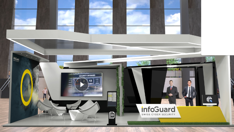 ... mit virtuellen Messeständen, an denen Teilnehmende sich mit den Ausstellern austauschen konnten. (Source: Screenshot)